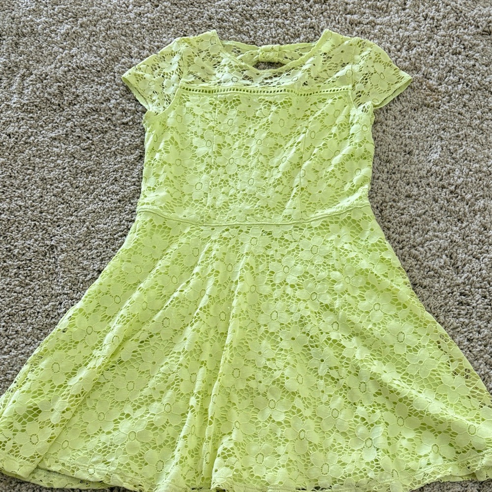 Abercrombie Kids Lace Dress in Bright Yellow